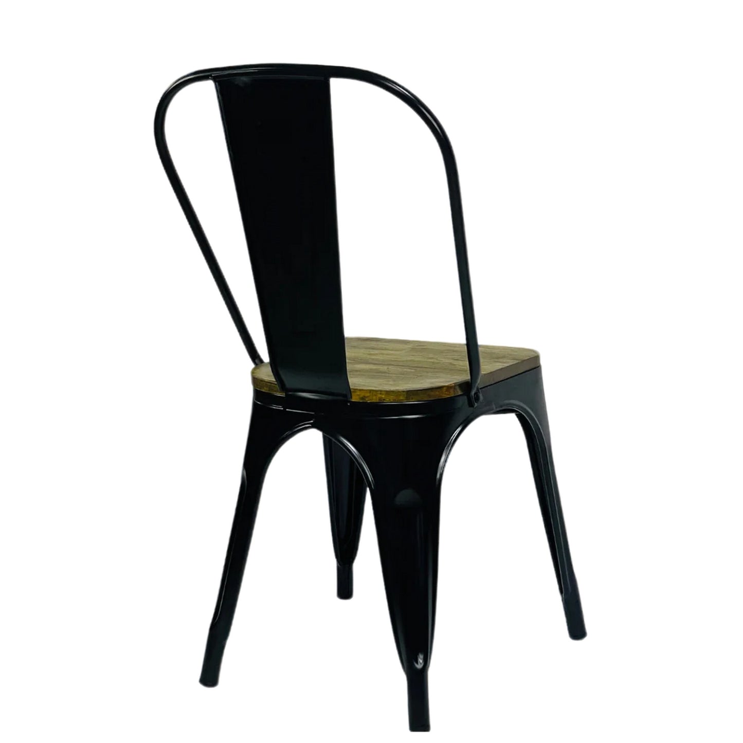 Silla Metálica Tolix Asiento Madera