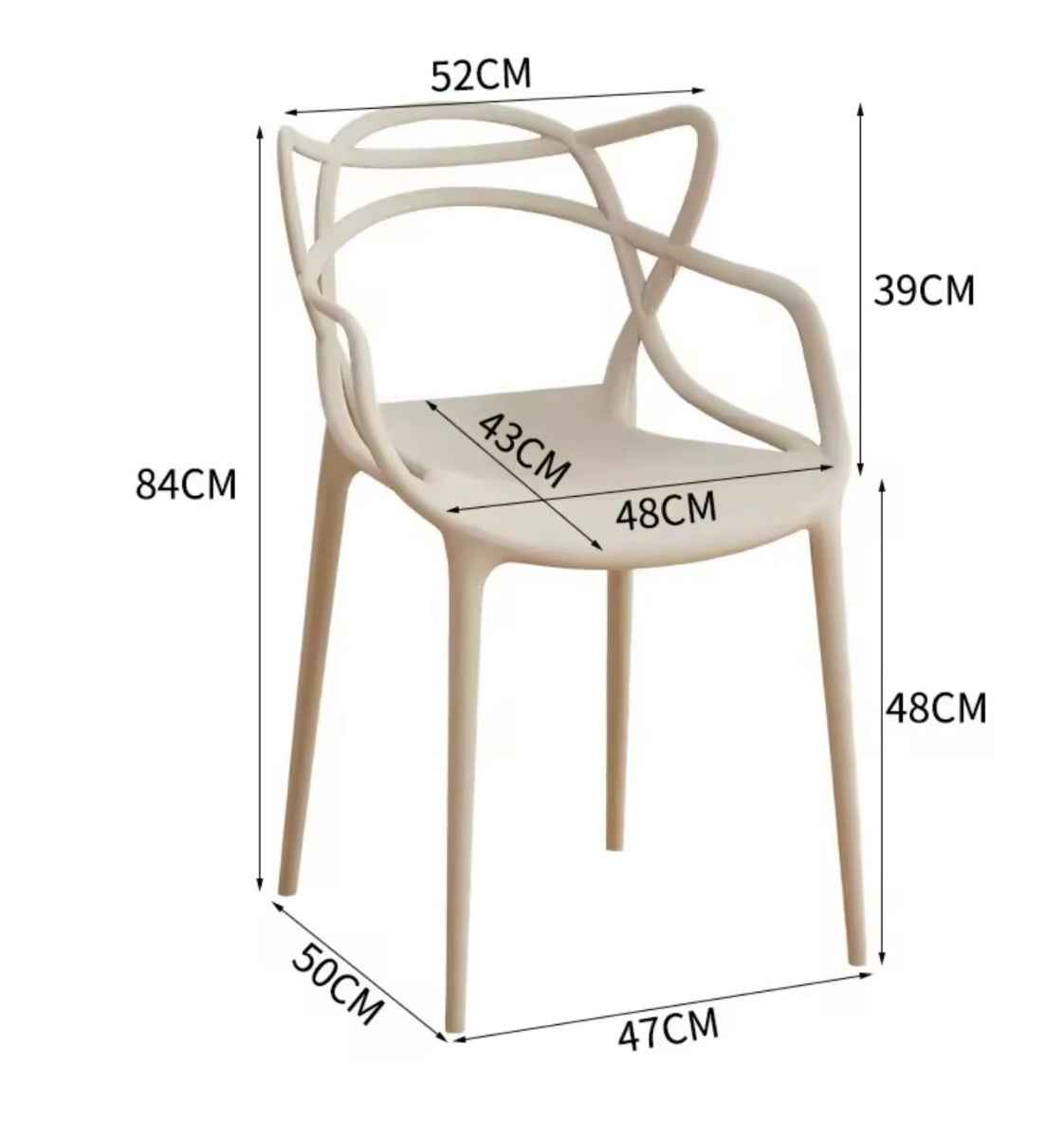 Silla Master en polipropileno para comedor, terraza y uso diario