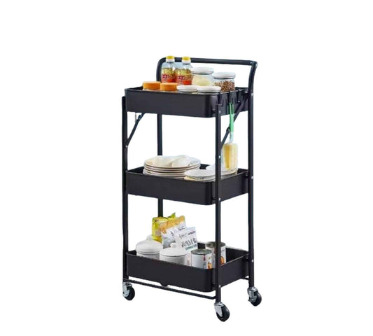 Estante organizador metálico plegable para productos, accesorios y hogar