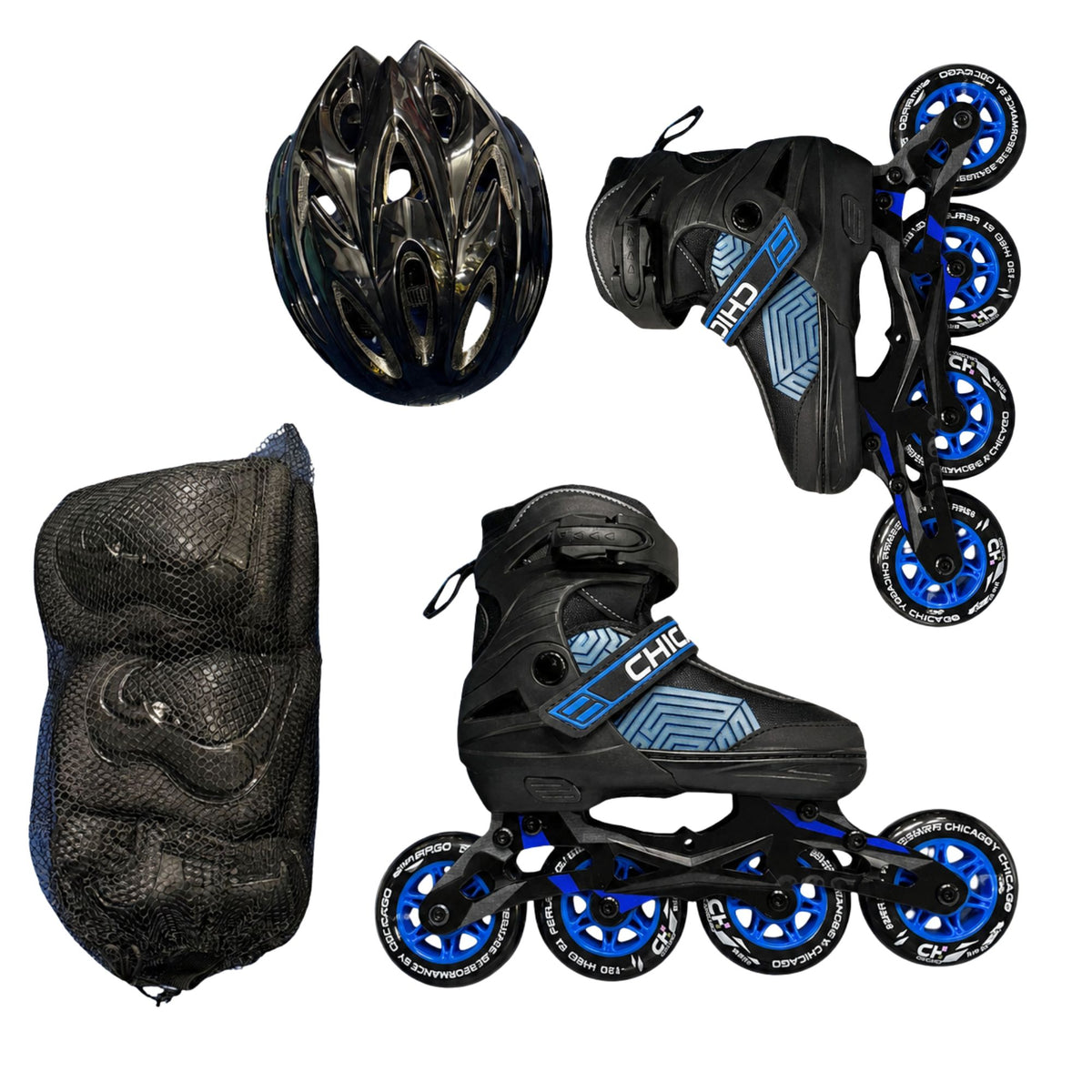 Kit De Patines Semiprofesionales Chicago En Línea Bota Blanda