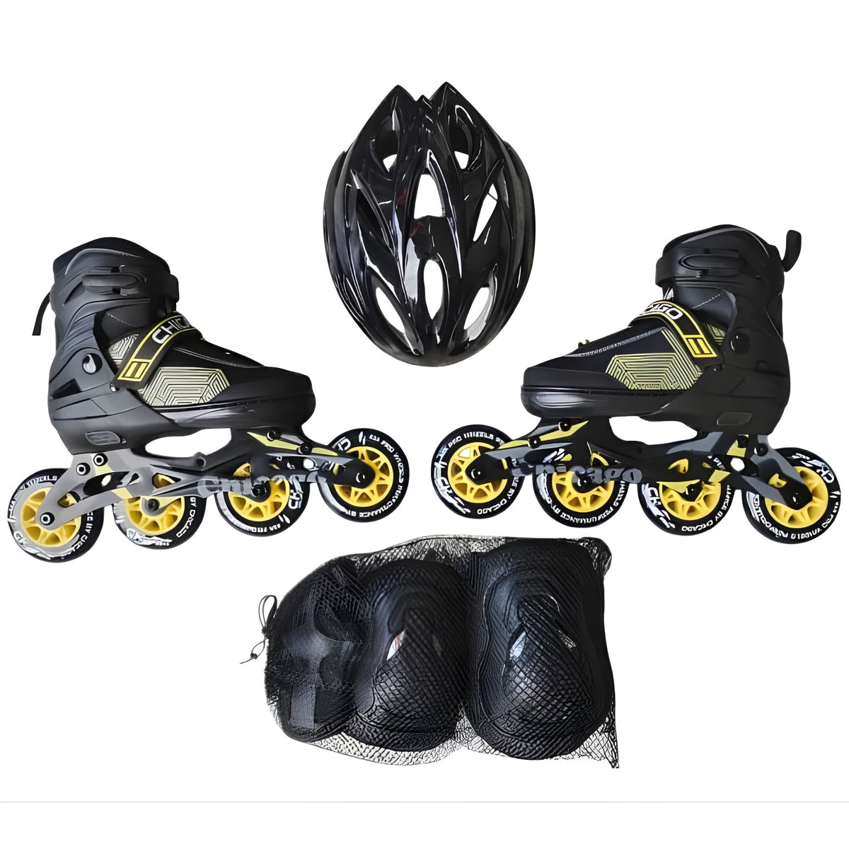 Kit De Patines Semiprofesionales Chicago En Línea Bota Blanda