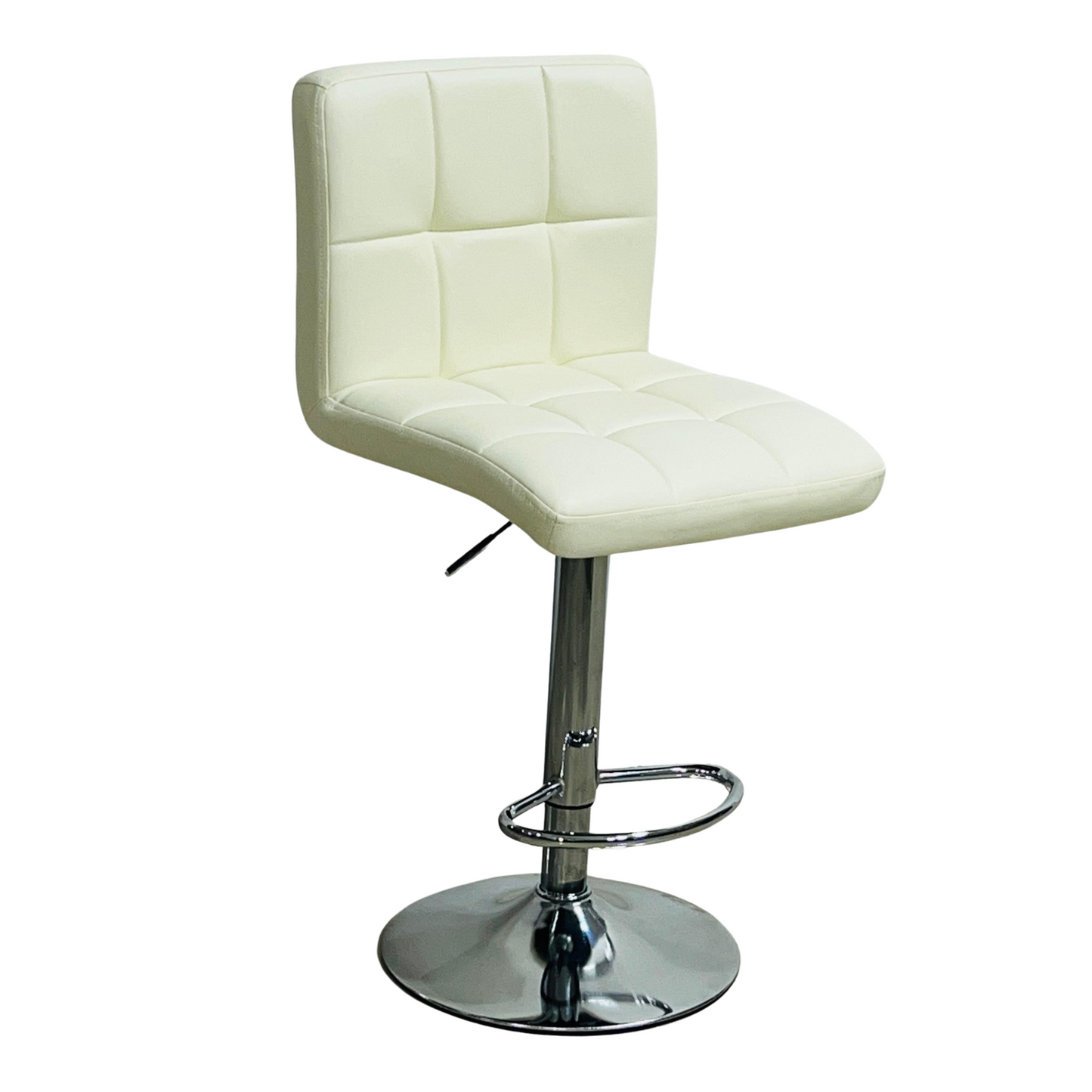 SILLA PARA BARRA VINTAGE CUERO PU ESPALDAR BAJO ALTURA GRADUABLE