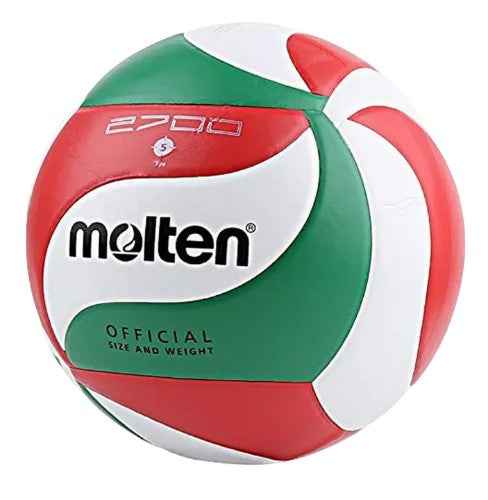 Balón de voleibol Molten V4M2700 en color verde, rojo y blanco