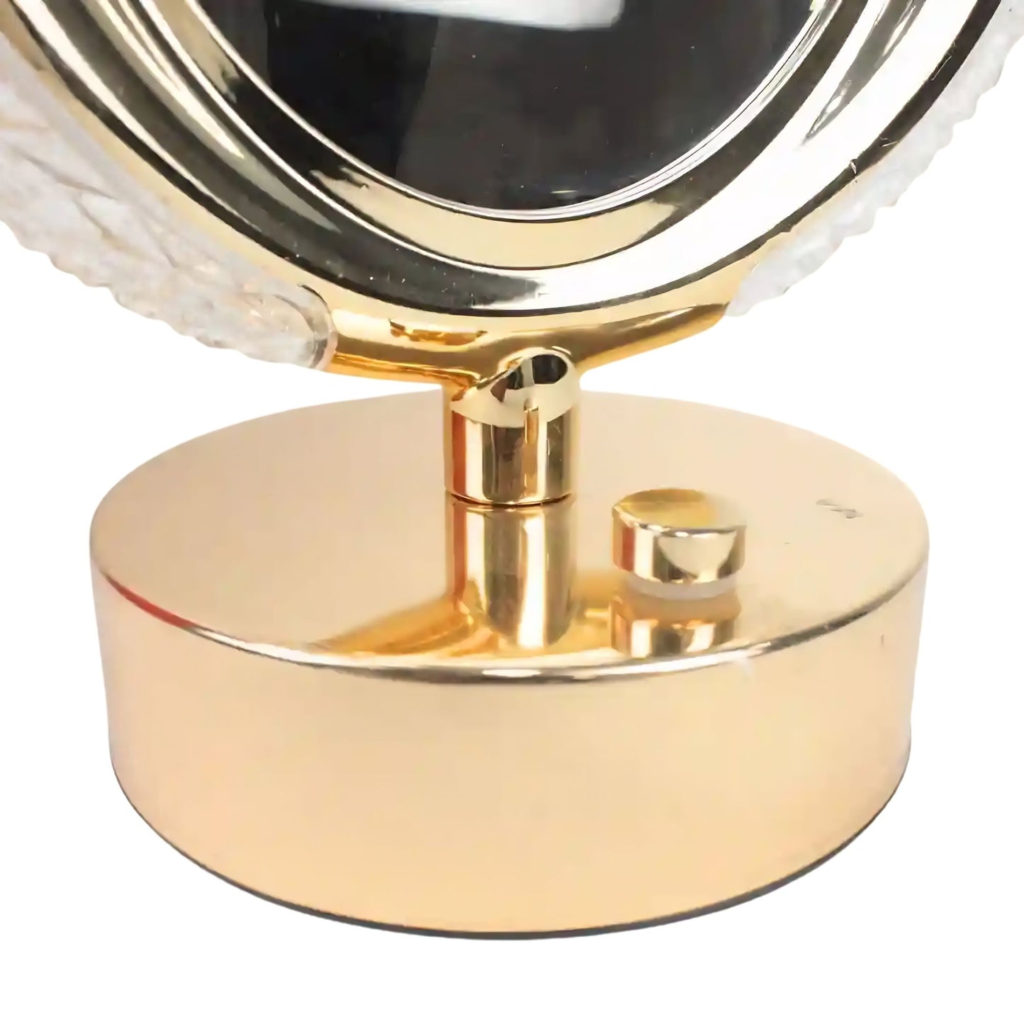 Espejo pequeño iluminado con base para maquillaje, baño y uso personal