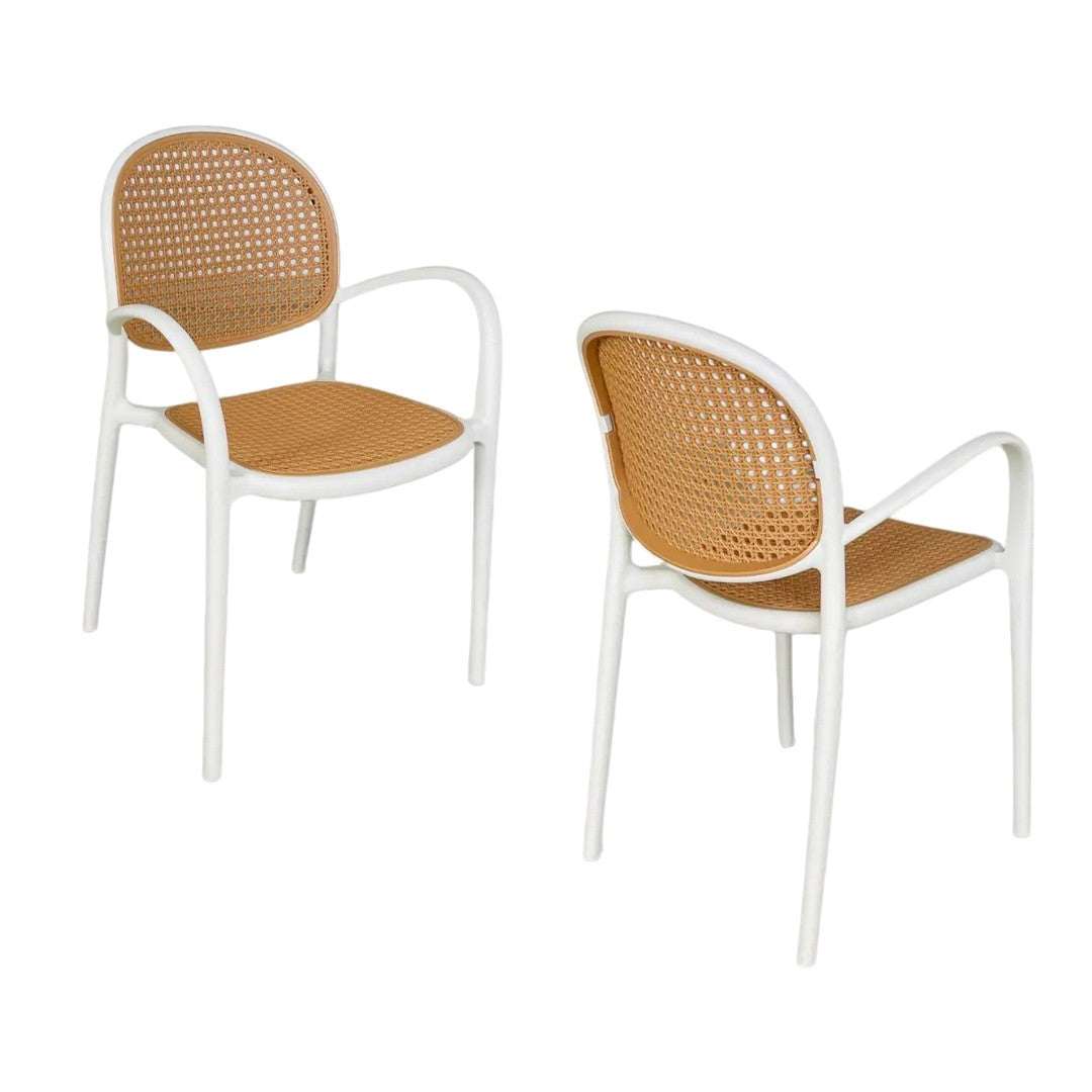 Silla PP Verano Tipo Mimbre con Brazos