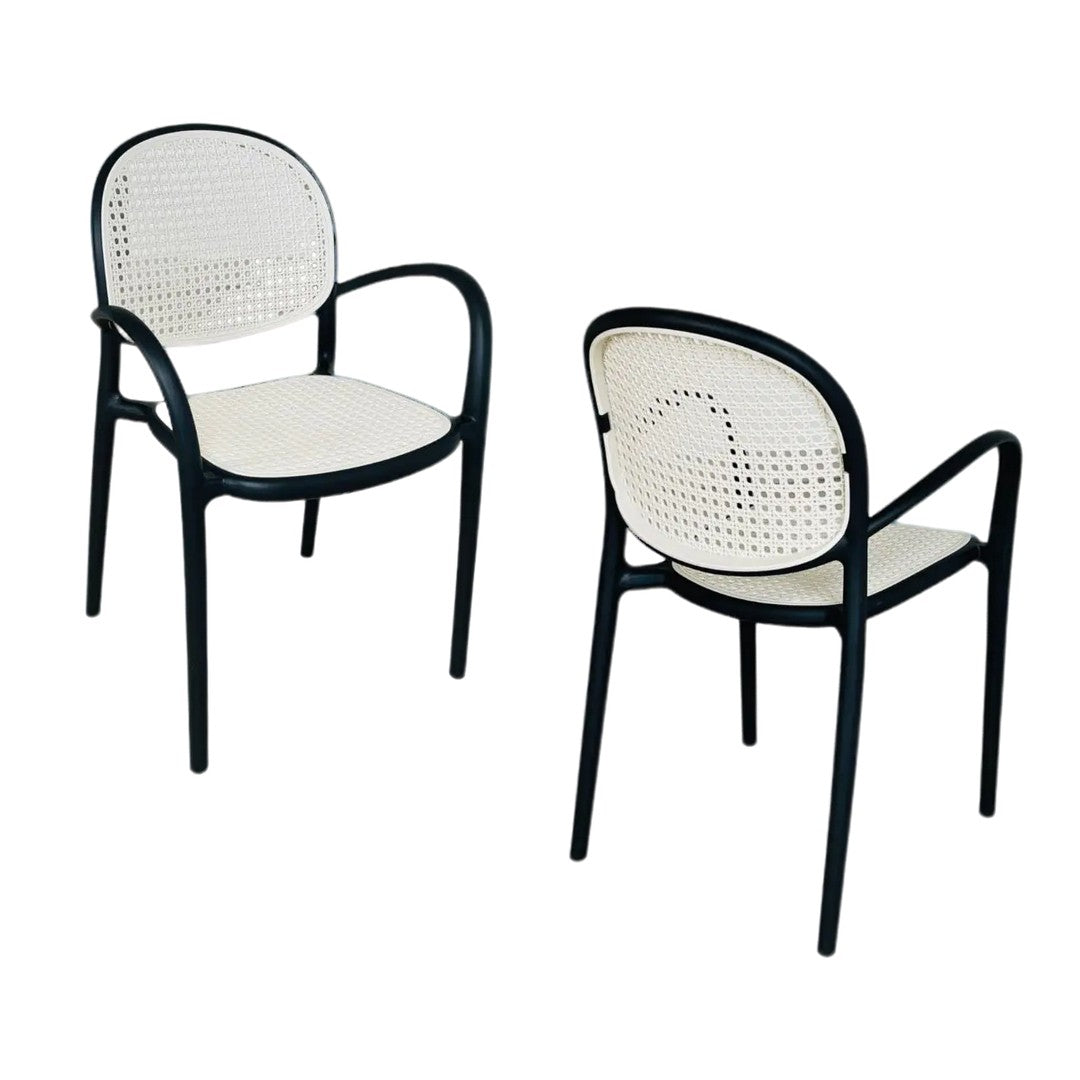 Silla PP Verano Tipo Mimbre con Brazos