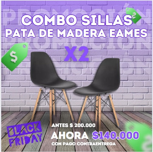 Silla Eames Polipropileno x 2 unidades