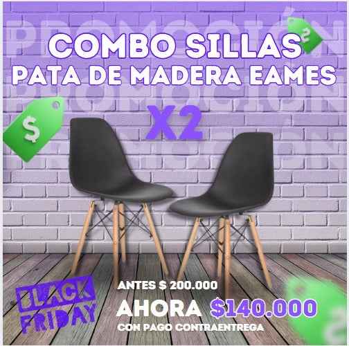 Sillas Eames en polipropileno para sala, comedor o restaurante