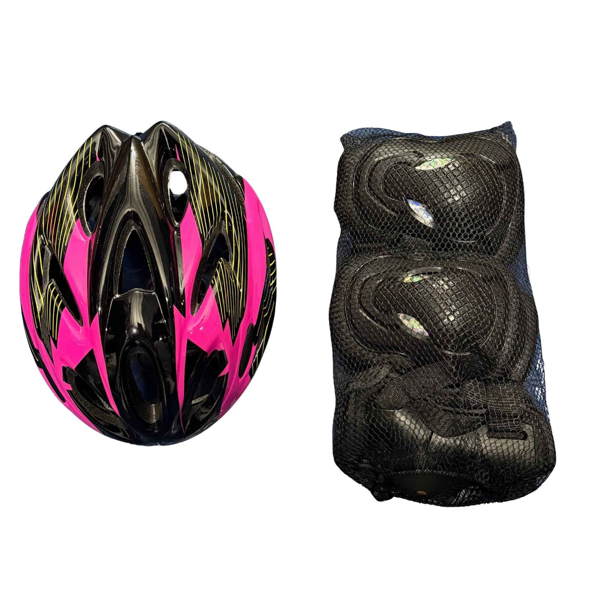 Protecciones de patines semiprofesionales fucsia