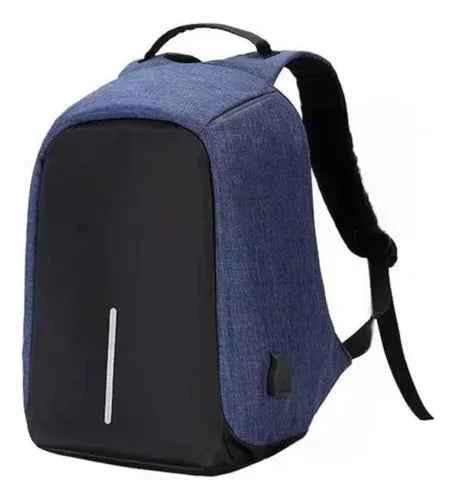 Maleta antirrobo azul para computador portátil, estudio o trabajo