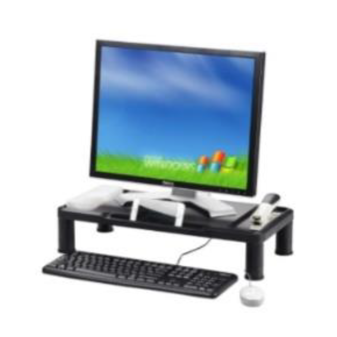 Soporte para monitor con base resistente, ideal para home office y espacios de trabajo
