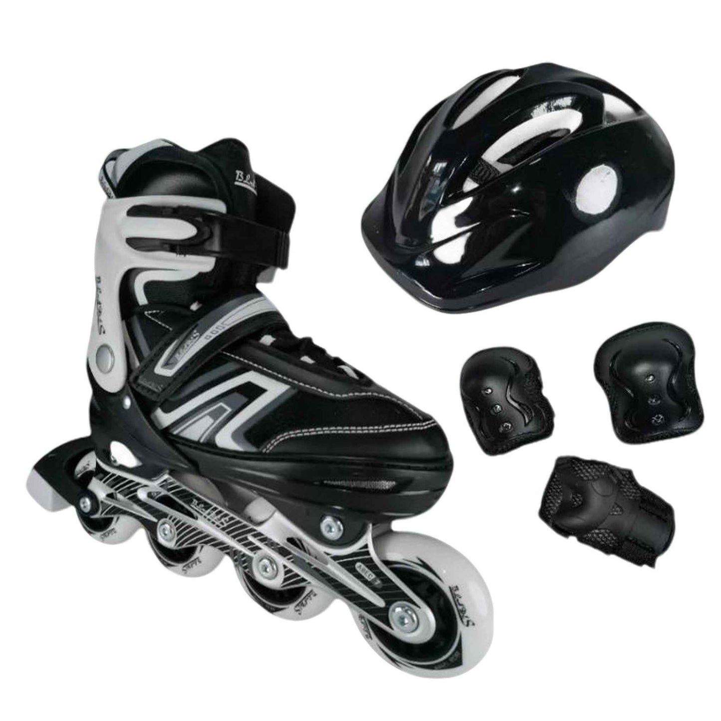 Kit de patines en línea Blades negros para niños y niñas principiantes