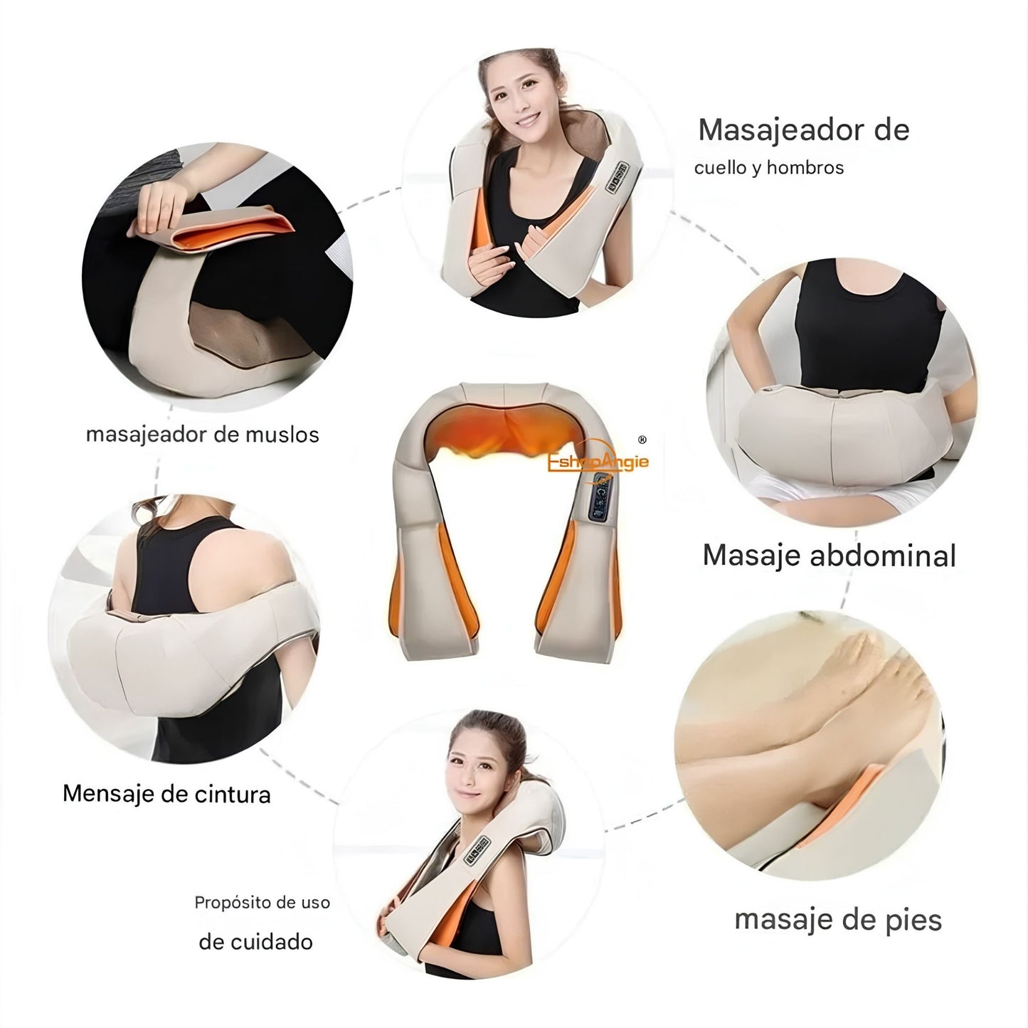 Masajeador para cuello y hombros, ideal para descanso y cuidado personal