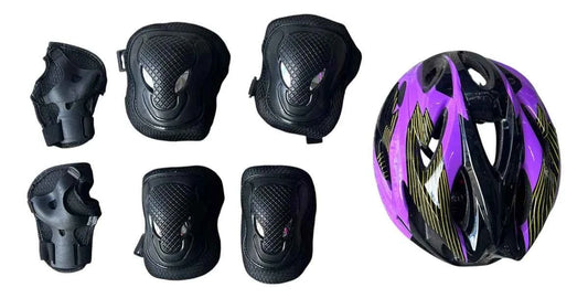 Kit de patines Chicago semiprofesionales con casco y accesorios de protección