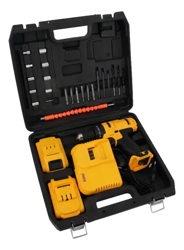 Taladro Atornillador 2 Baterías Inalámbrico 24v 23nm