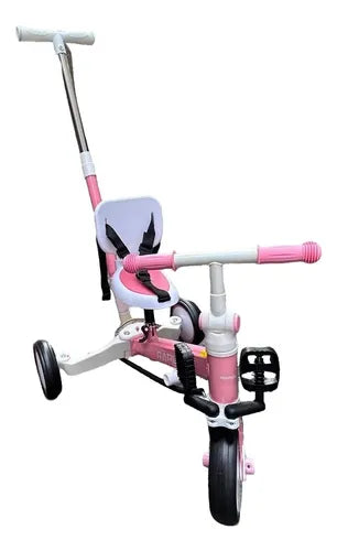 Triciclo Bicicleta Para Niños 5 En 1 Impulso Y Pedales Roja