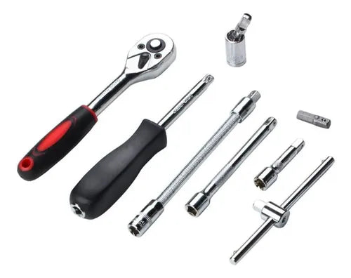 Juego De Copas 46 Piezas Herramientas Hogar Moto Ratchet