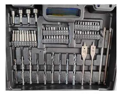 Kit de taladro inalámbrico 68V con maletín y accesorios para ferretería o negocio