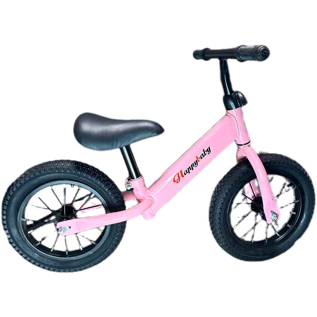 Bicicleta de impulso rosada sin pedales para niñas y niños