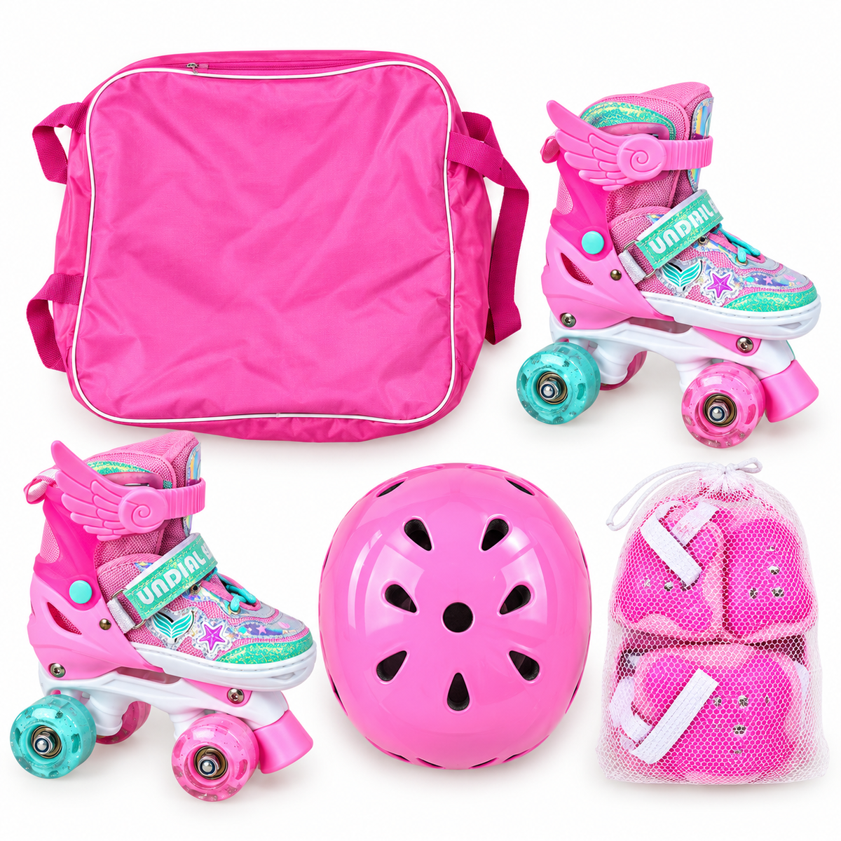 Patines Artisticos Con Alitas Con Luces En las 4 ruedas