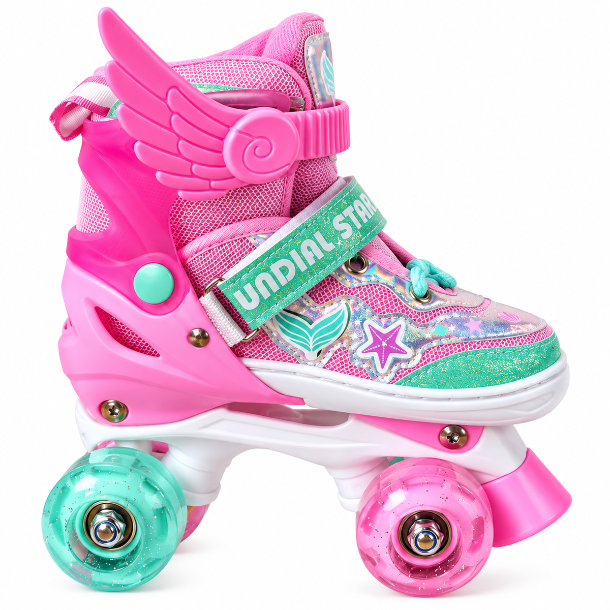 Patines Artisticos Con Alitas Con Luces En las 4 ruedas