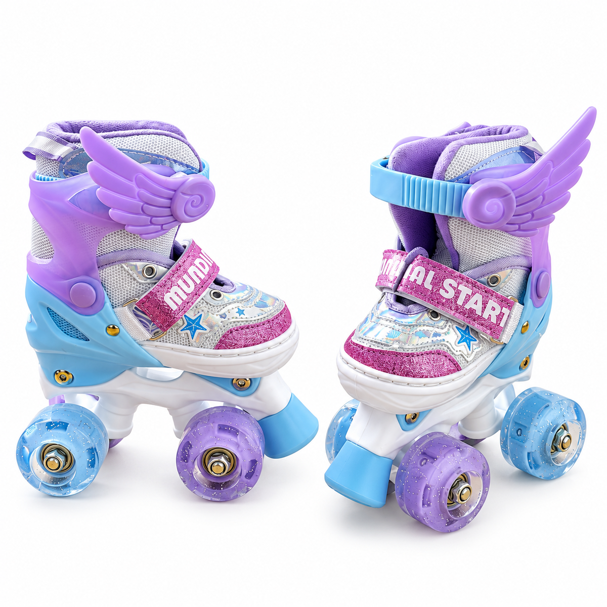 Patines Artisticos Con Alitas Con Luces En las 4 ruedas