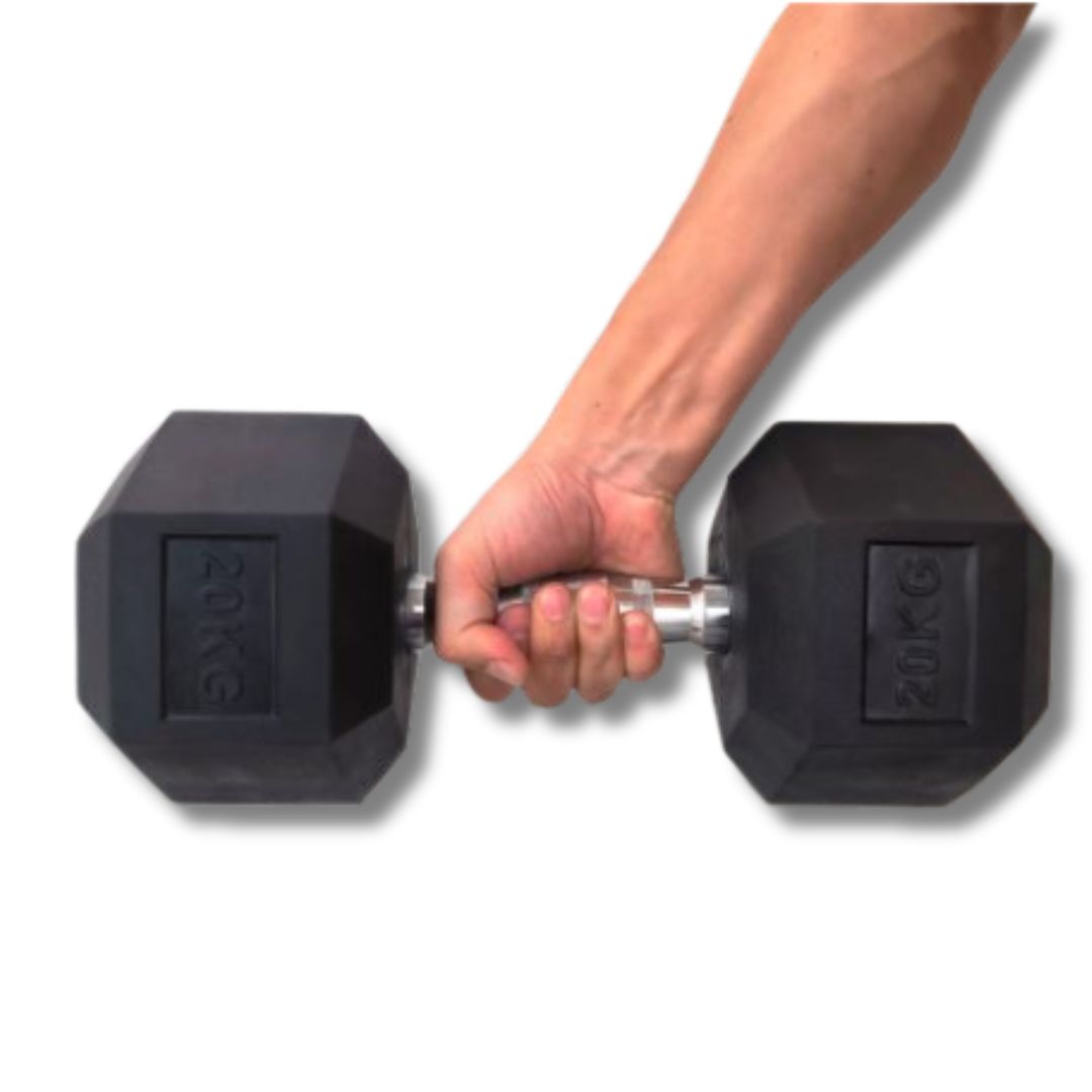 Mancuerna Hexagonal Encauchetada 20 Kg (2 Unidades)