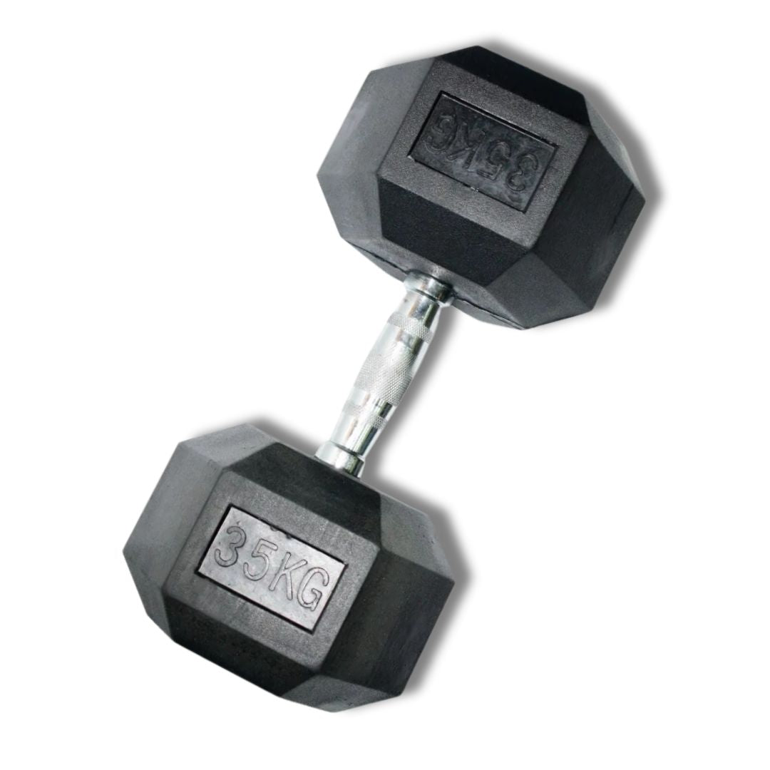 Mancuerna Hexagonal Encauchetada 35 Kg (2 Unidades)
