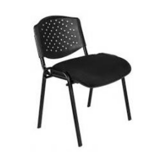Silla interlocutora Nativa negra para visitas, negocio o sala de espera