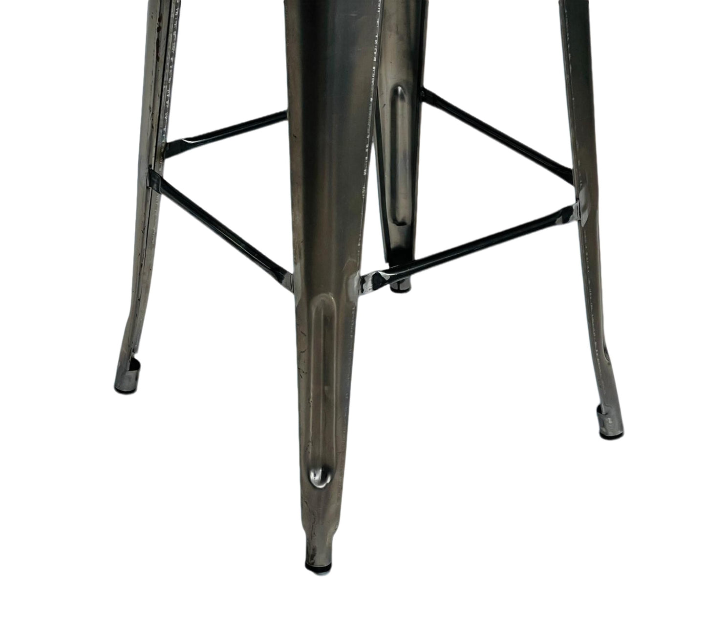 TABURETE METALICO TOLIX CON ESPALDAR SIN PINTURA x4 unidades