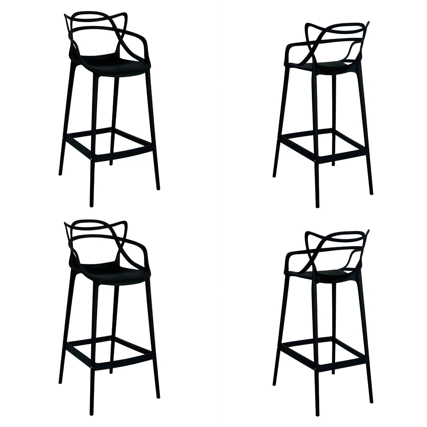 Set de sillas de barra Master negras para restaurante, negocio o compra mayorista