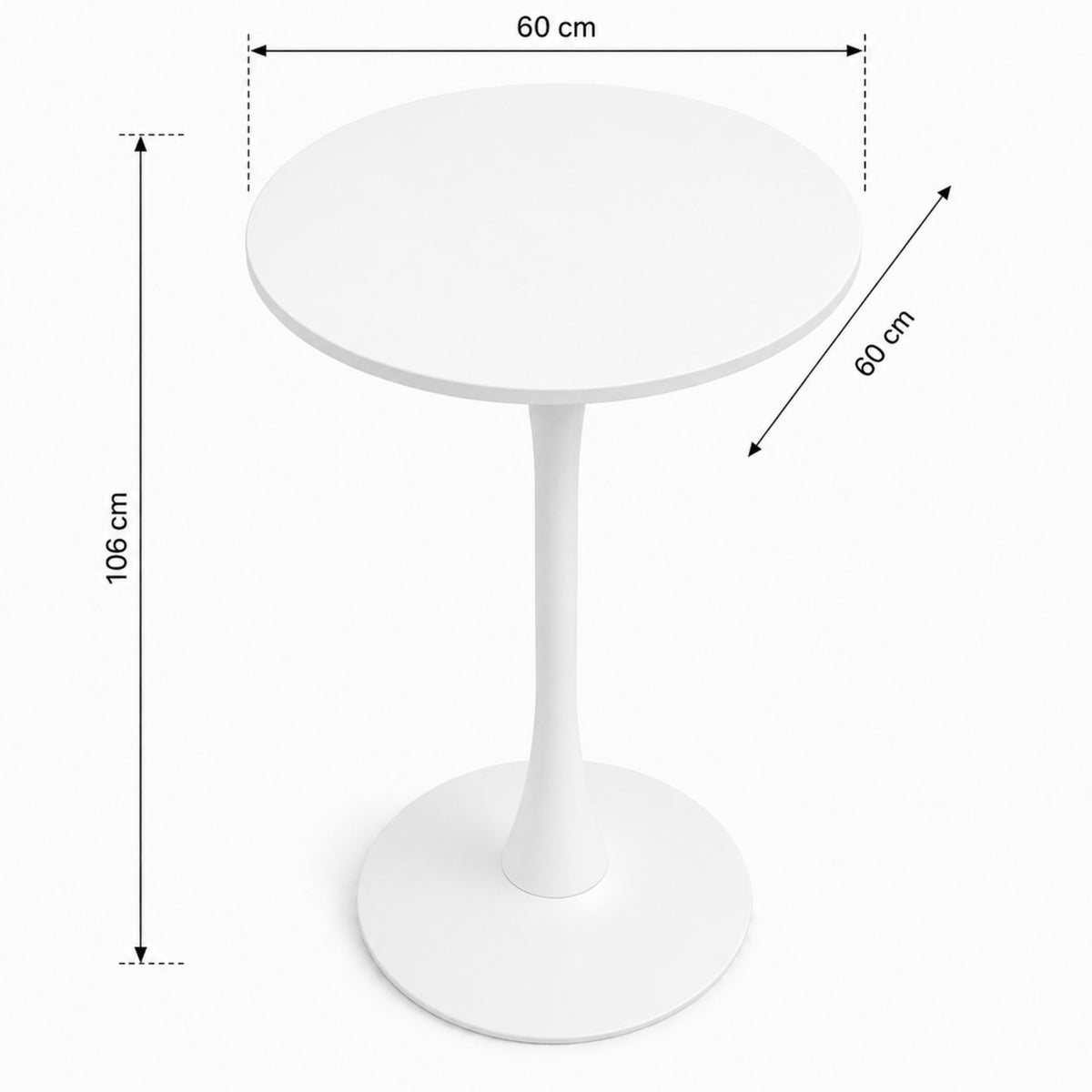 Mesa Coctelera Redonda Tulip 60cm2