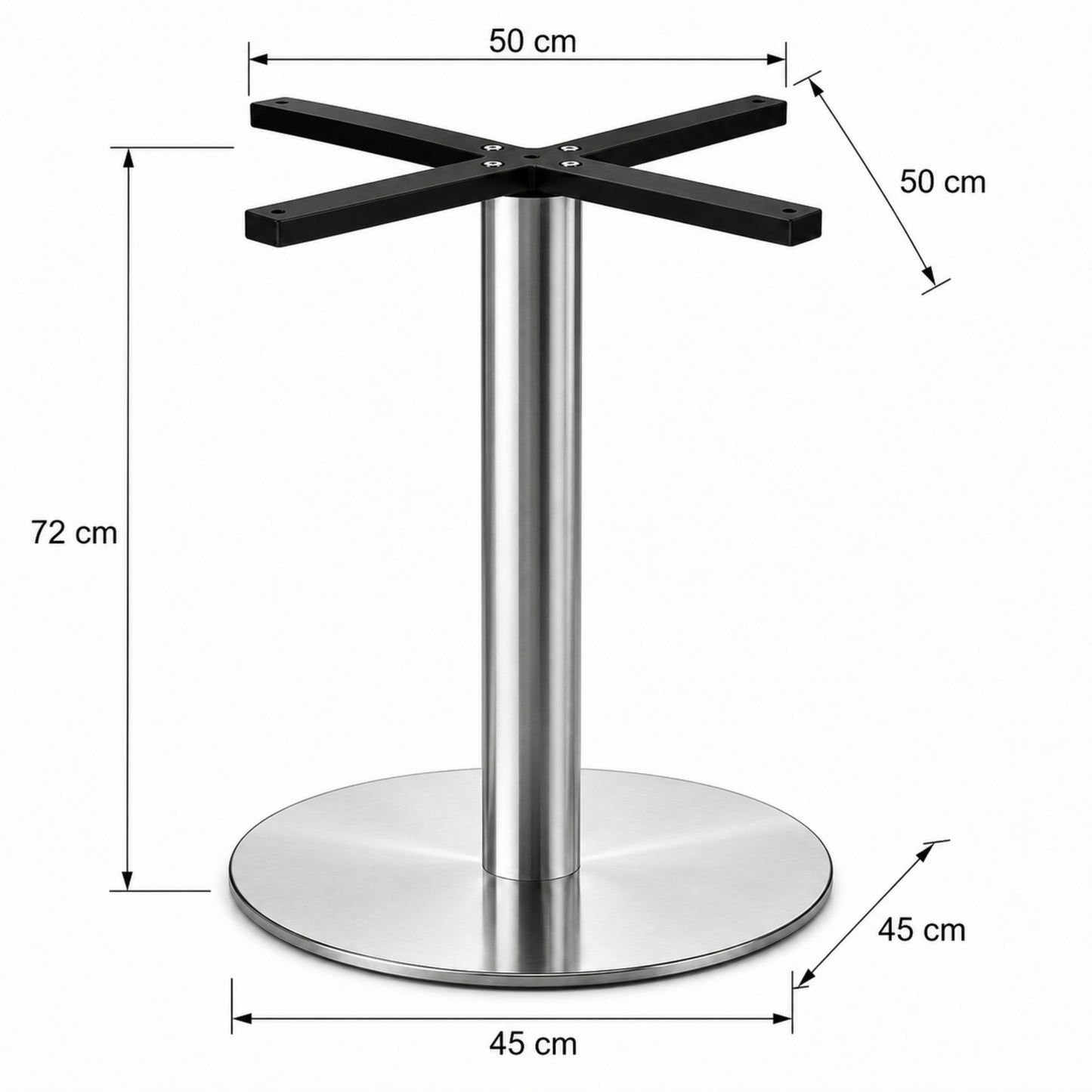 Estructura Metálica Para Mesa Base Redonda Cromada