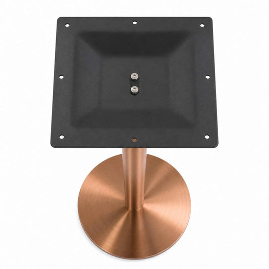 Estructura Metálica Para Mesa Base Circular Color Oro Rosa
