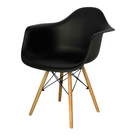 Silla De Diseño Eames Con Brazos Negra - Distrionline Luisfe Nieto SAS