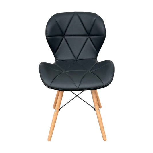 Silla Mariposa negra de diseño moderno para comedor o restaurante