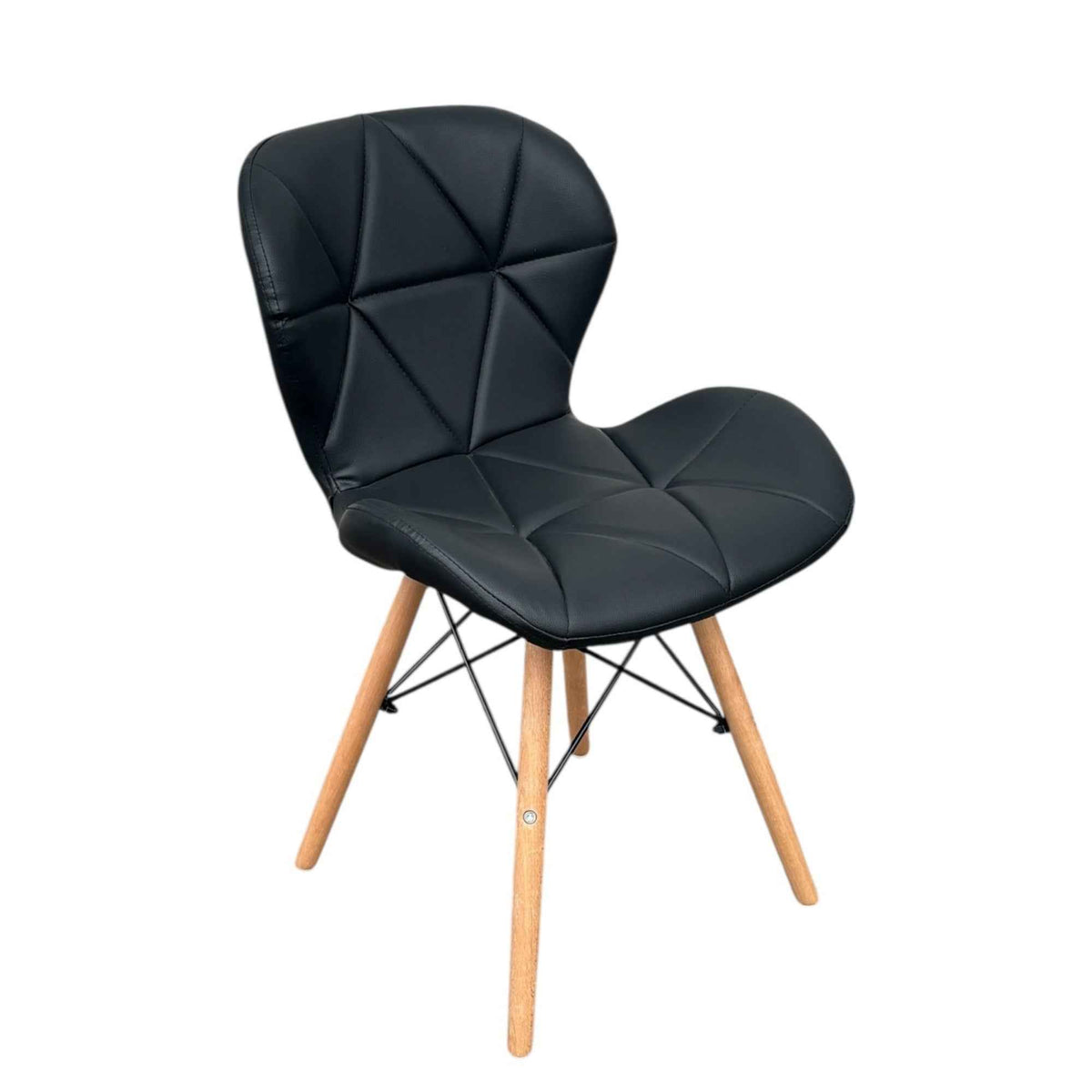 Silla Mariposa negra vista lateral para comedor, cafetería o negocio