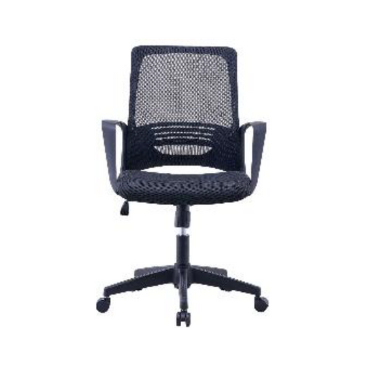 Silla de oficina Prisma con respaldo ergonómico y base giratoria para escritorio