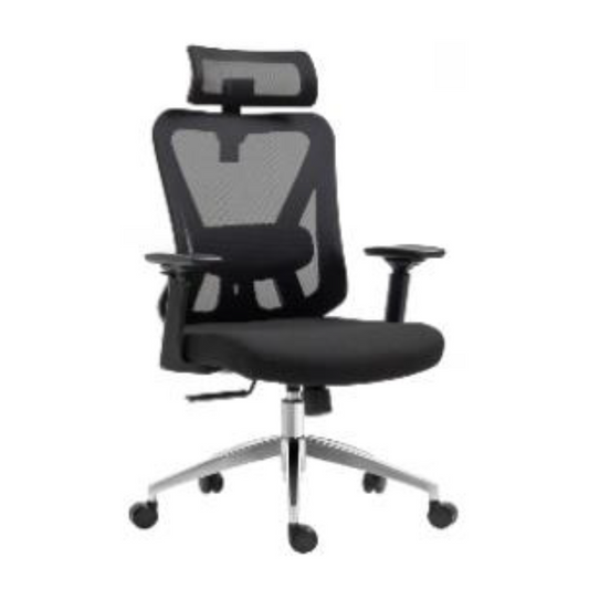 Silla gerencial DirectPro con respaldo alto y base giratoria para oficina