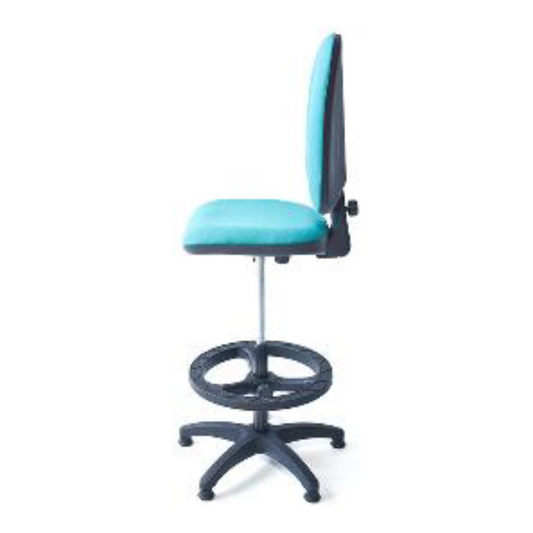 Silla alta de cajero Ranma con asiento cómodo, ideal para negocios y atención al cliente
