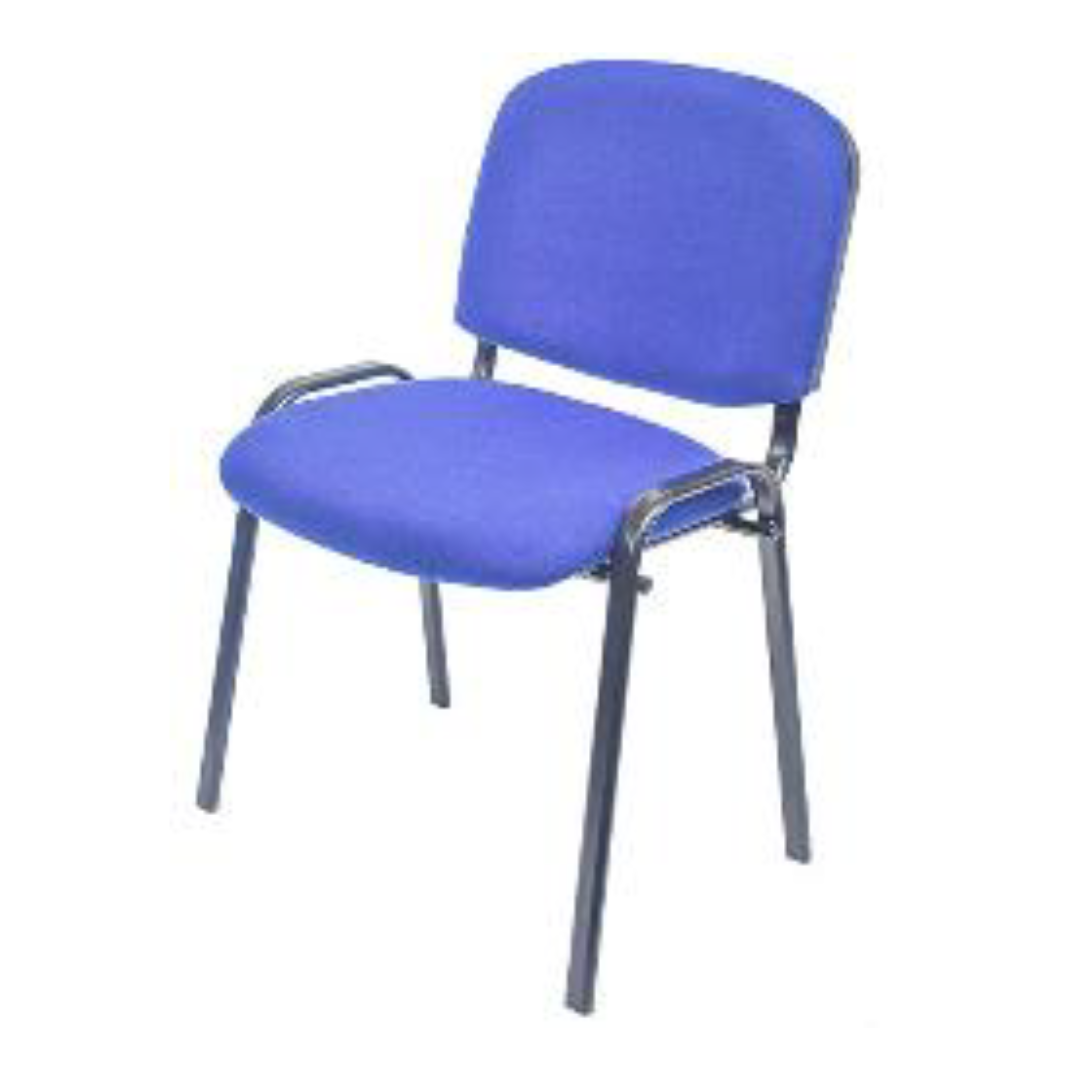 Silla interlocutora Sketch azul para oficina, recepción o sala de espera