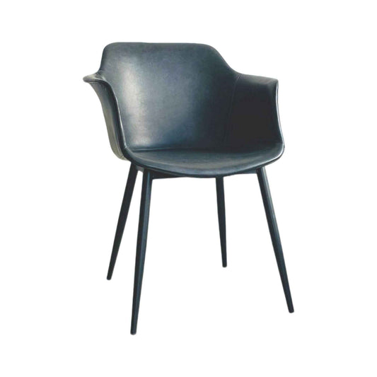 Silla Glammy Luxury tapizada en microcuero con diseño moderno para restaurante