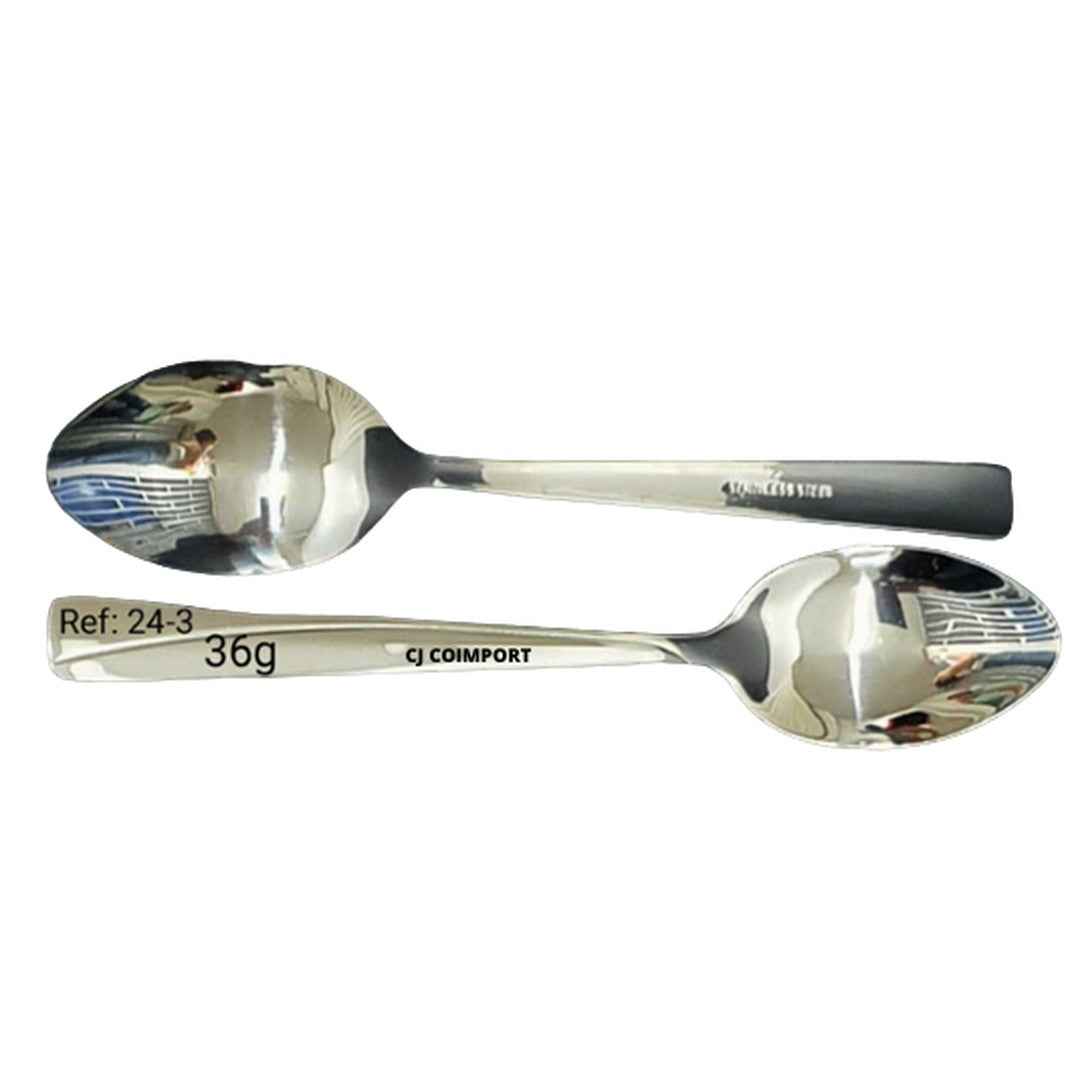 Cucharas metálicas resistentes para cocina, servicio de comedor y reuniones familiares