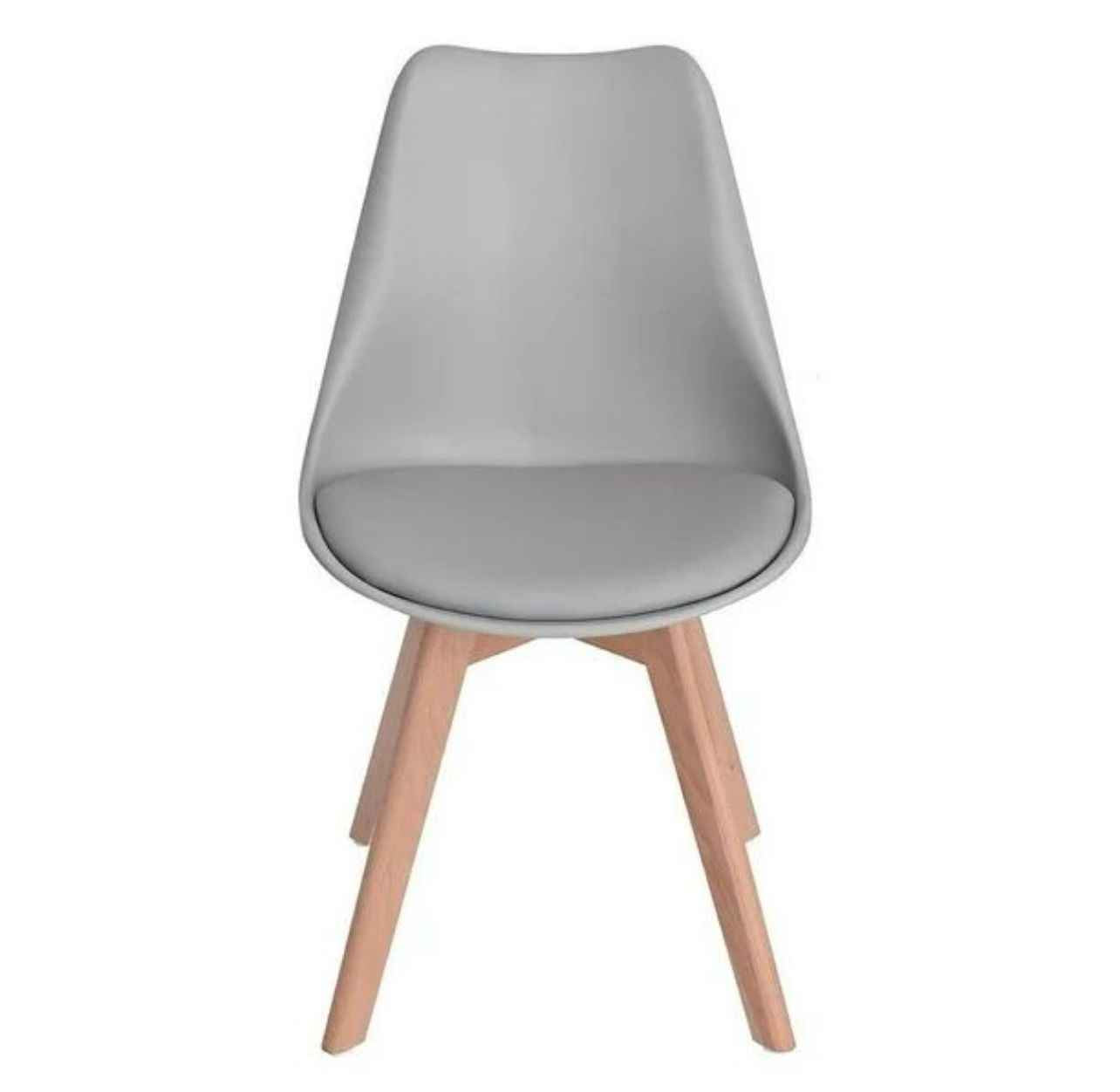 Silla EMA acolchada patas de madera x 2 unidades - Distrionline Luisfe Nieto SAS