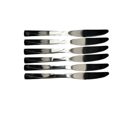 Set de cuchillos metálicos x12 para comedor, cocina y servicio de mesa