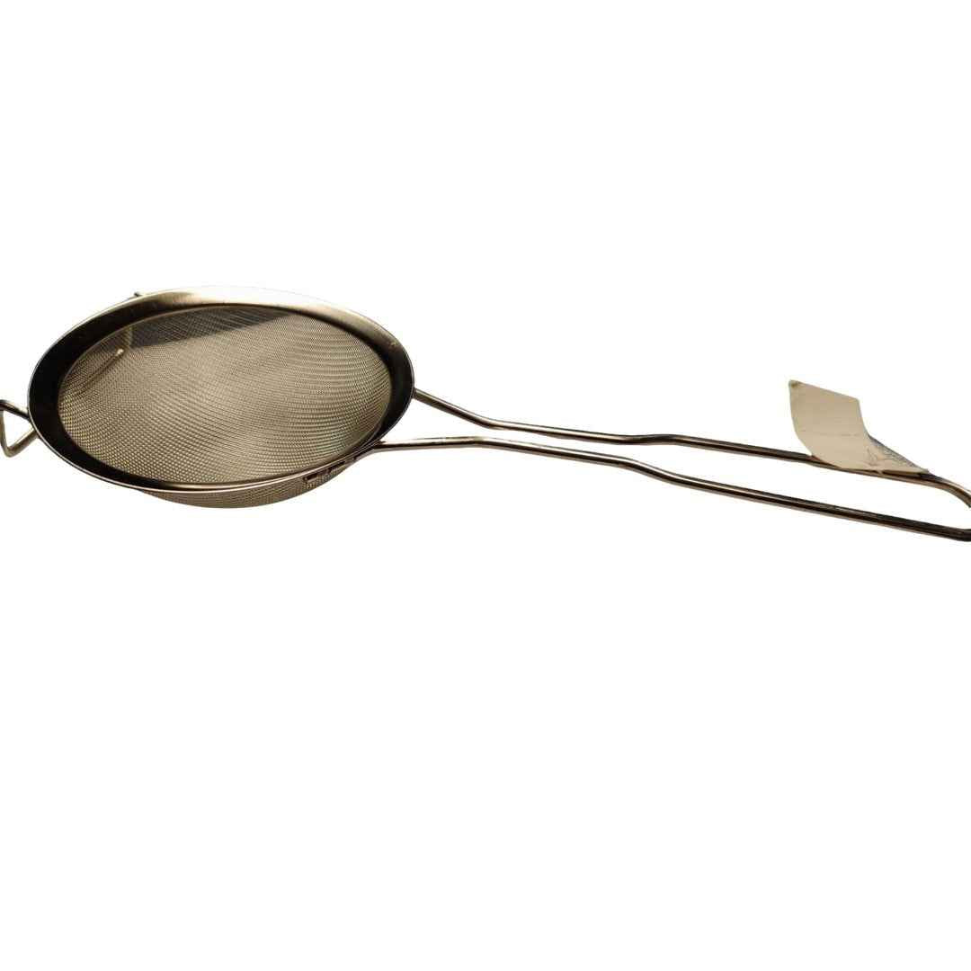 Colador de metal 18 cm con mango resistente para frutas, verduras y preparación de alimentos