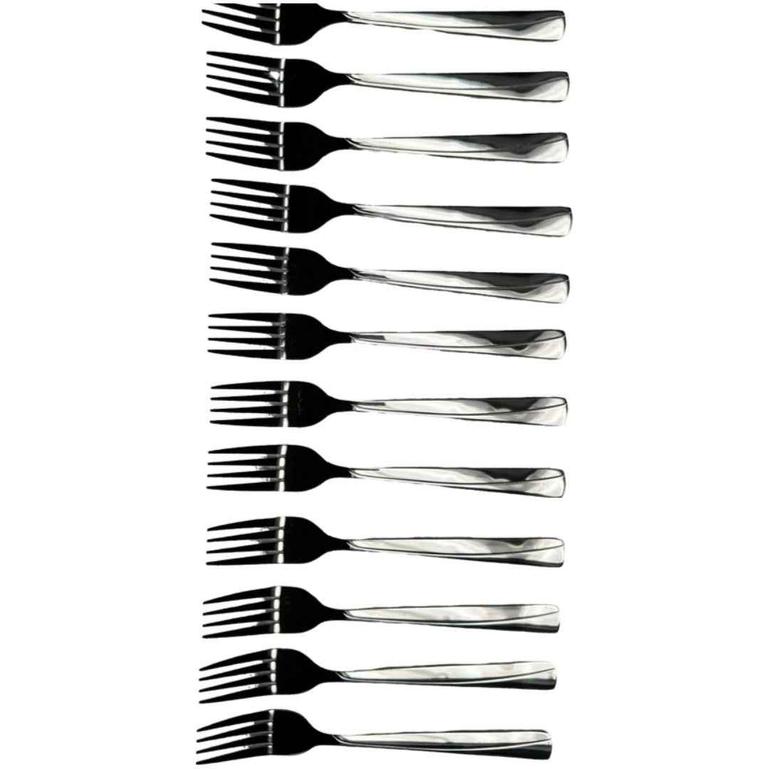 Juego de tenedores metálicos x12 para cocina, comedor y restaurantes
