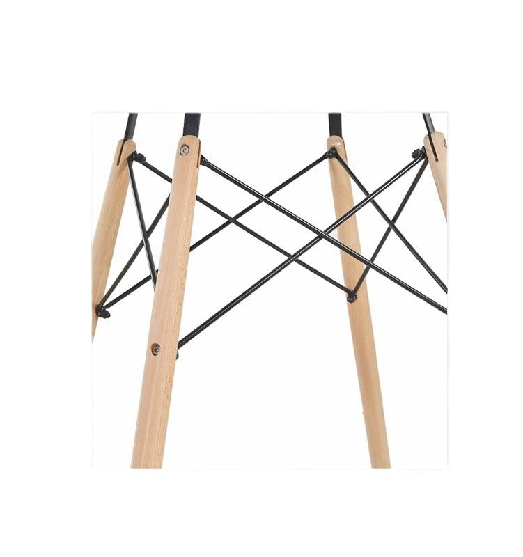 Mesa de madera Eames cuadrada de 80 cm