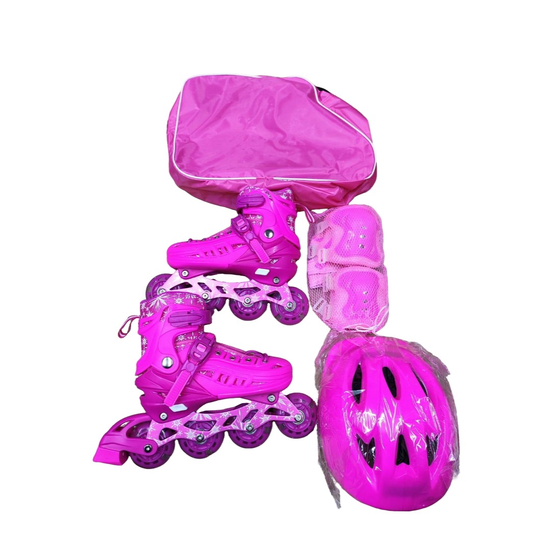 Kit Patines Semiprofesionales Sport Bota Dura Niños en Línea.