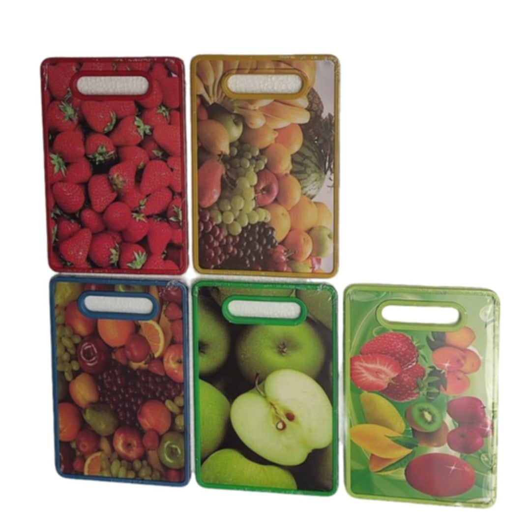 Tabla de Picar Decorada Frutas GDE 23x37CM